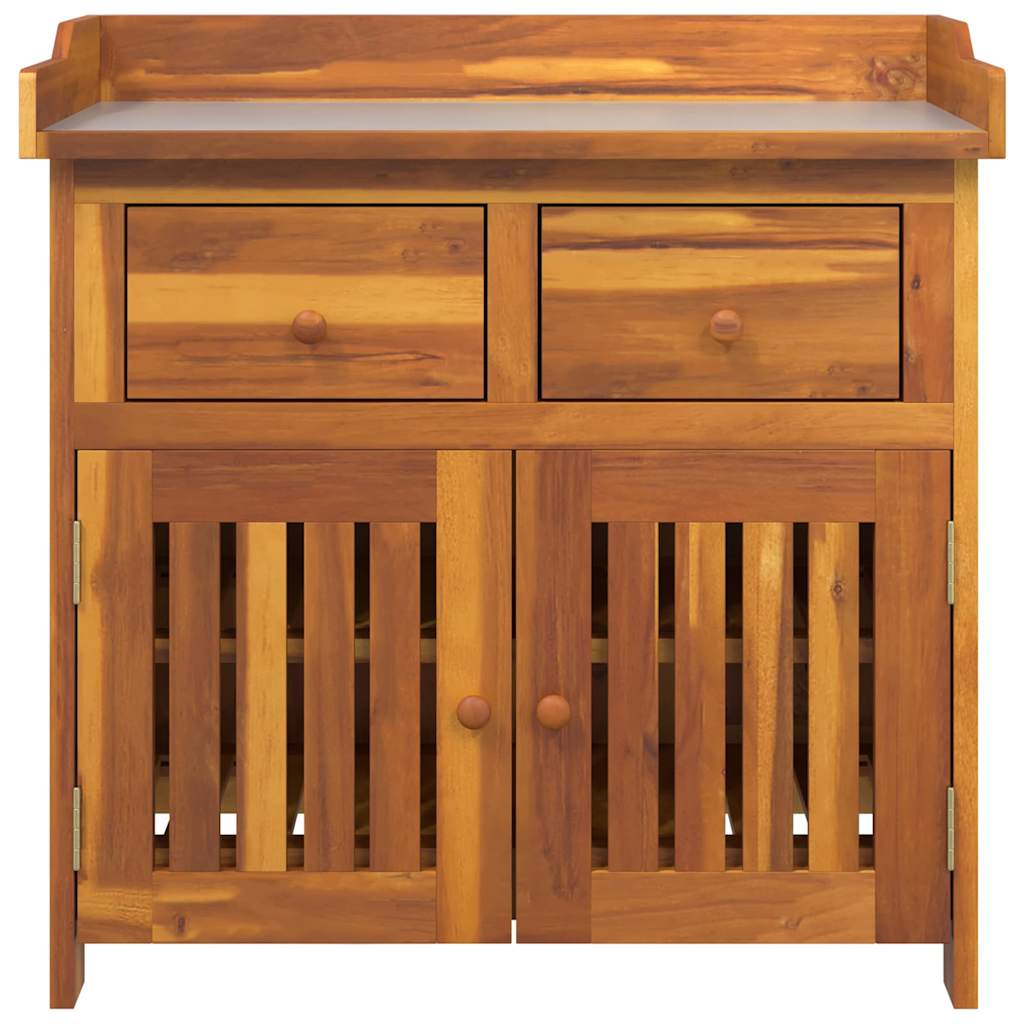 Garden Cabinet with Drawer with Storage Brown 78 x 36.5 x 78cm